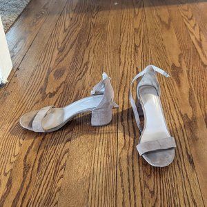 A New Day Nude Suede Heels, 7.5